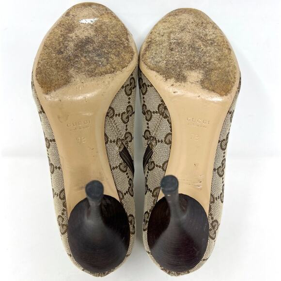 Gucci Vintage Monogram GG Canvas Booties with Stiletto Heel – Size 7B - Picture 10 of 11